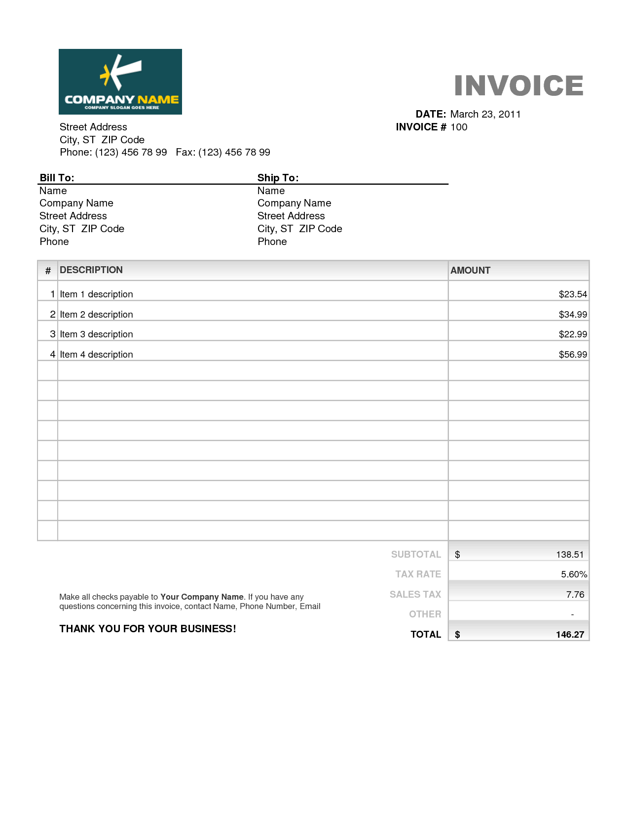 Invoice Template Excel Mac An Ultimate Guide Invoice Example