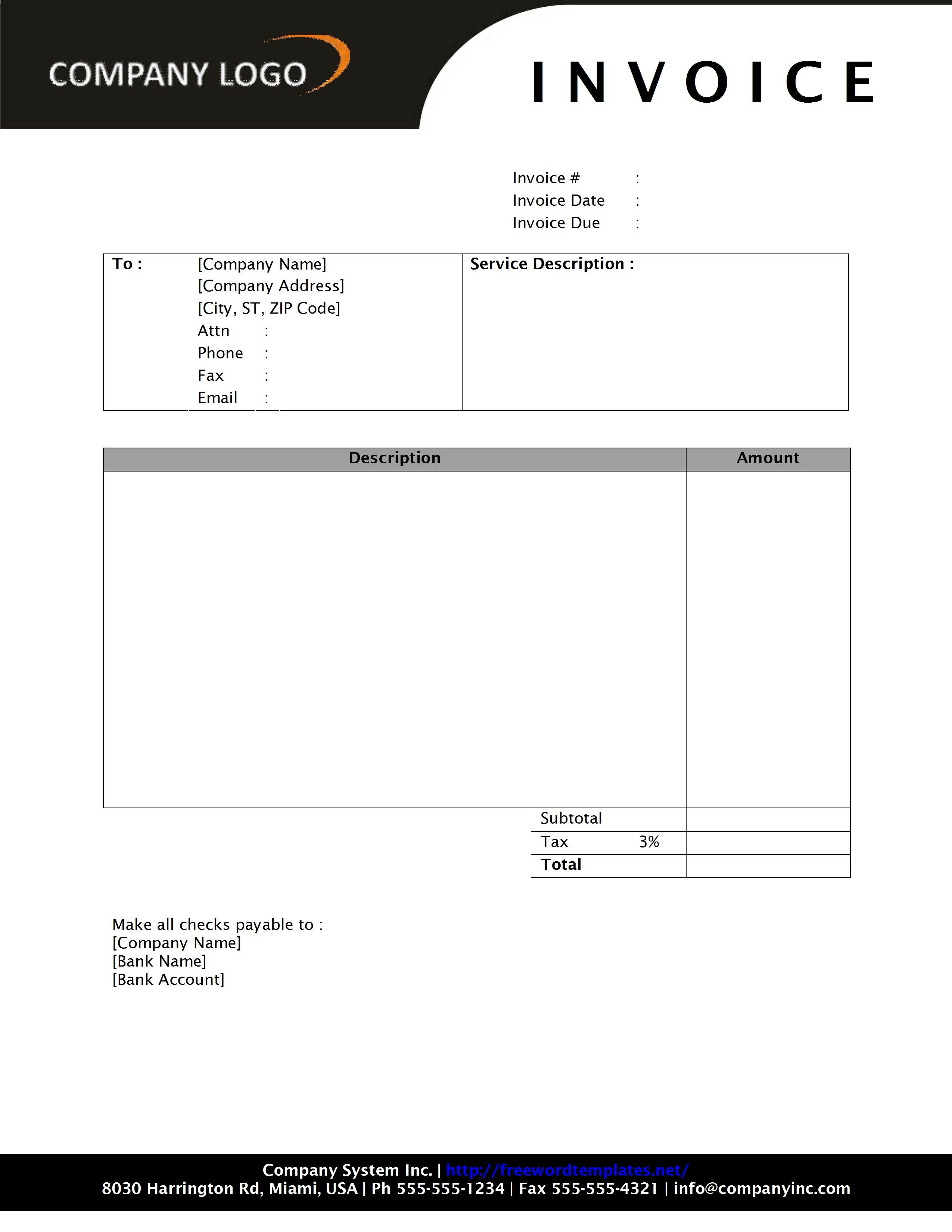 invoice templates for word 2010