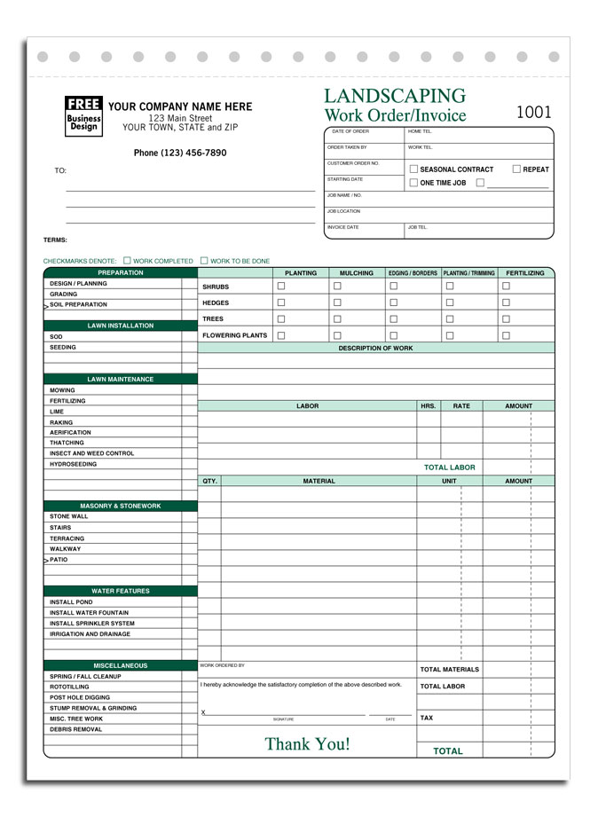 5 Best Lawn Care Invoice Template Invoice Example