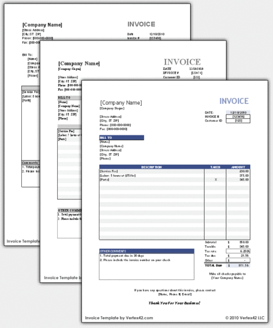 Pages Invoice Template Invoice Example