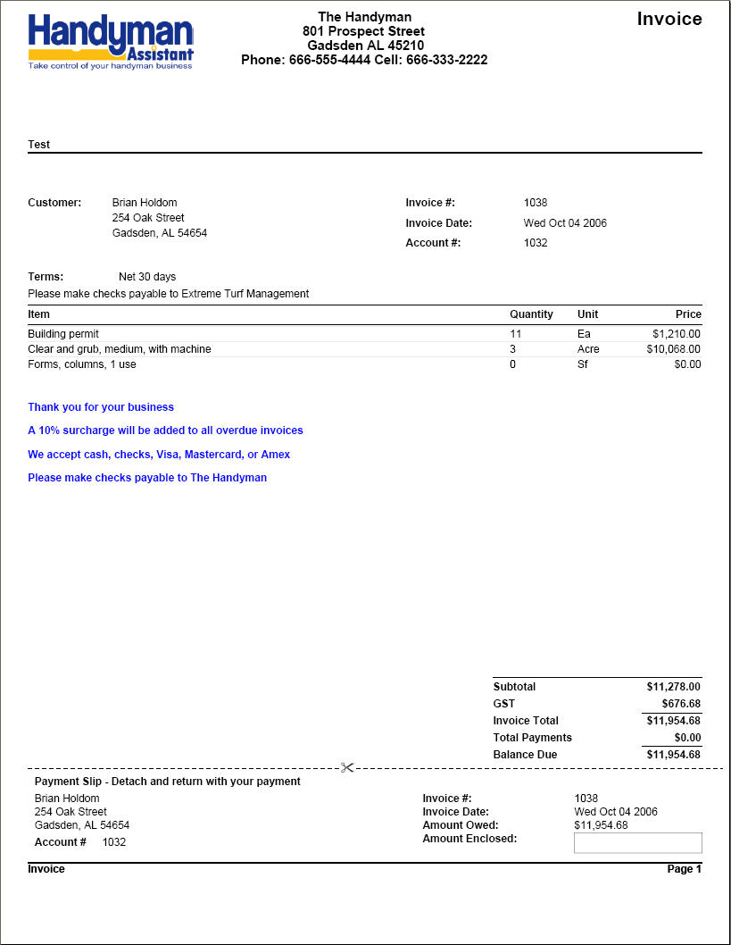 Tax Invoice Template Australia Invoice Example