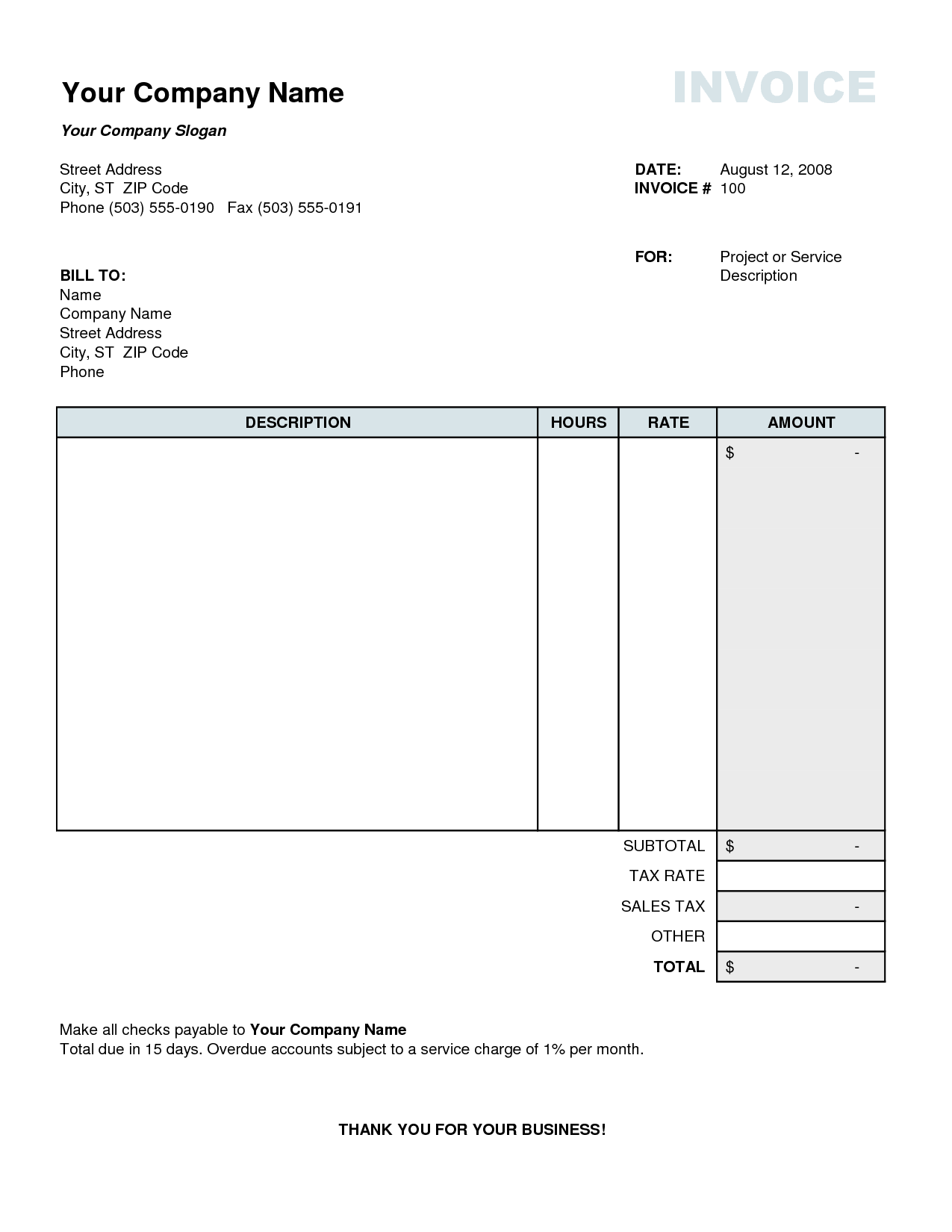 Free Tax Invoice Template Australia Free Printable Templates