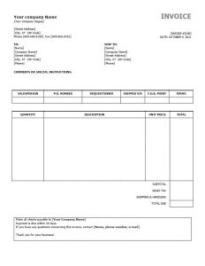 freelance bookkeeping sales template
