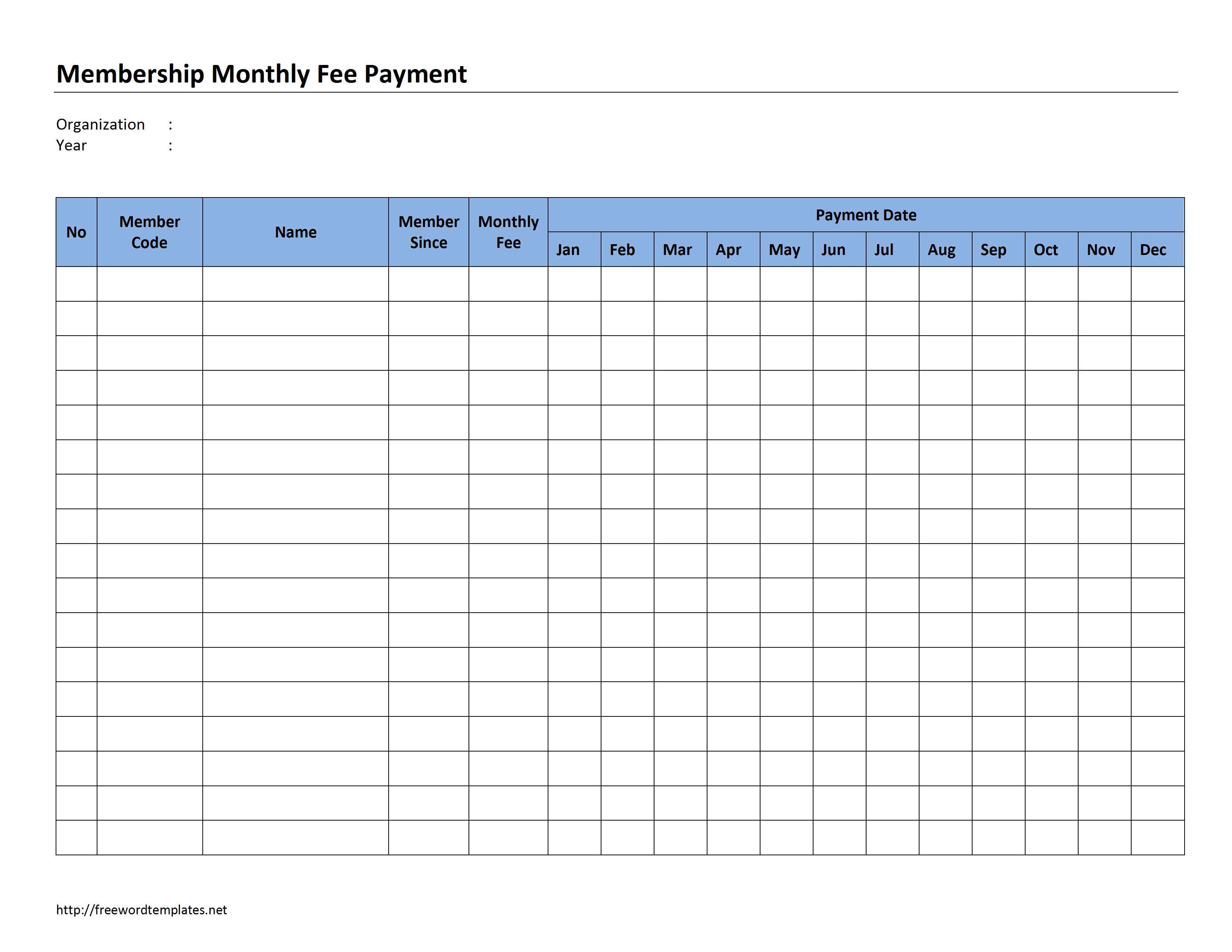 Monthly Invoice Template Invoice Example